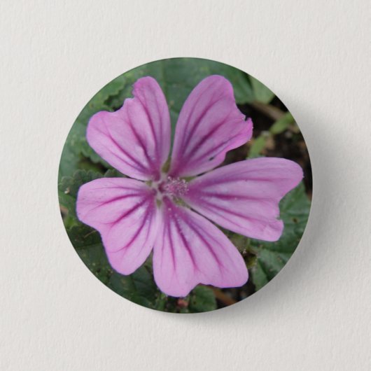 Schaltfläche "hübsche Lila Wildblume" Button (Vorderseite)