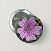 Schaltfläche "hübsche Lila Wildblume" Button (Vorne & Hinten)