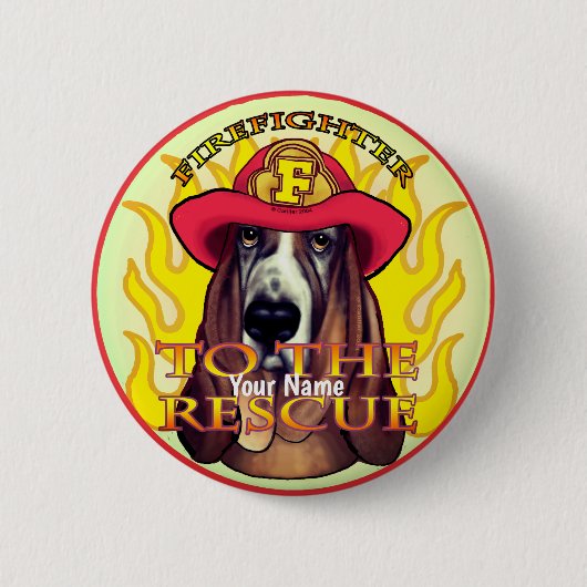 Schaltfläche "Hund Hund Firefighter-Button" Button (Vorderseite)