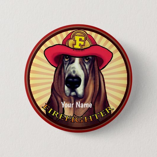 Schaltfläche "Hund Hund Firefighter-Button" Button (Vorderseite)