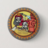Schaltfläche "Hunde-Feuerwehrleute" Button (Vorderseite)