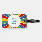 SCHALTFLÄCHE I + Foto, Text, Monogramm Gepäckanhänger (Rückseite horizontal)