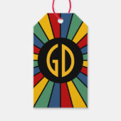 SCHALTFLÄCHE I + Foto, Text, Monogramm Geschenkanhänger (Vorderseite)