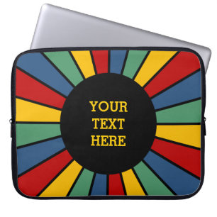 SCHALTFLÄCHE I + Foto, Text, Monogramm Laptopschutzhülle