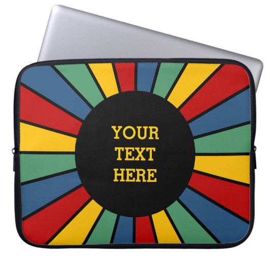 SCHALTFLÄCHE I + Foto, Text, Monogramm Laptopschutzhülle (Vorderseite)