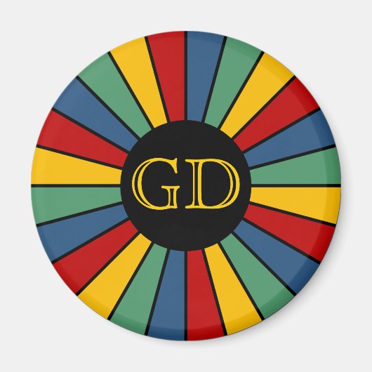 SCHALTFLÄCHE I + Foto, Text, Monogramm Magnet (Vorne)