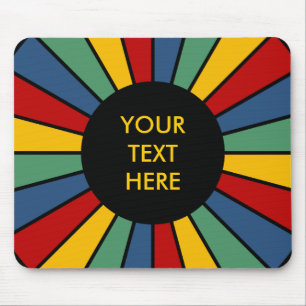 SCHALTFLÄCHE I + Foto, Text, Monogramm Mousepad