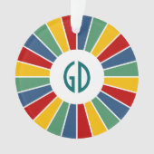 SCHALTFLÄCHE I + Foto, Text, Monogramm Ornament (Vorderseite)