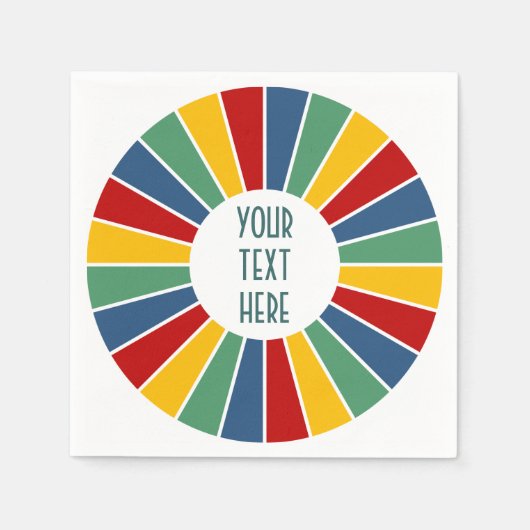 SCHALTFLÄCHE I + Foto, Text, Monogramm Serviette (Vorderseite)