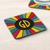 SCHALTFLÄCHE I + Foto, Text, Monogramm Untersetzer (Linke Seite)