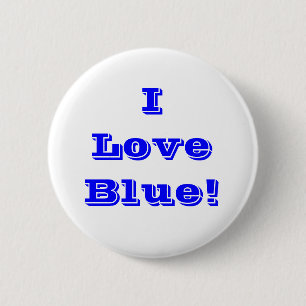 Schaltfläche I Liebe Blau Button