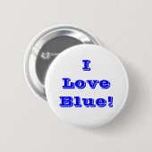 Schaltfläche I Liebe Blau Button (Vorne & Hinten)