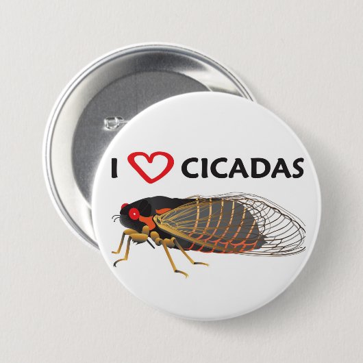 Schaltfläche "I Liebe Cicada" Button (Vorne & Hinten)
