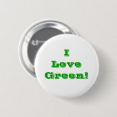 Schaltfläche I Liebe Grün Button (Vorne & Hinten)