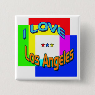 Schaltfläche "I LIEBE Los Angeles Coloring 1" Button
