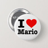 Schaltfläche "I Liebe Mario" Button (Vorne & Hinten)