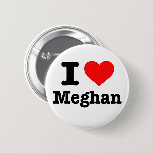 Schaltfläche "I Liebe Meghan" Button (Vorne & Hinten)