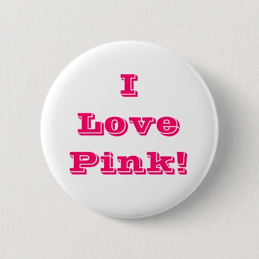 Schaltfläche I Liebe Rosa Button (Vorderseite)