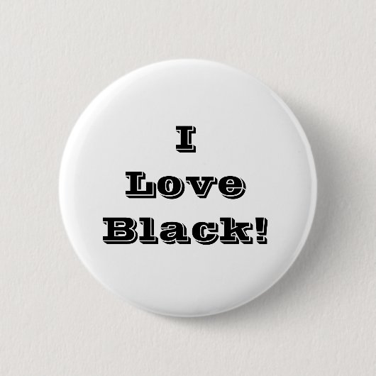 Schaltfläche I Liebe Schwarz Button (Vorderseite)