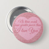 Schaltfläche "I LIEBE YOU" Button (Vorne & Hinten)