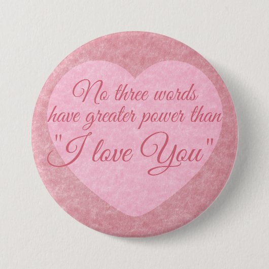 Schaltfläche "I LIEBE YOU" Button (Vorderseite)