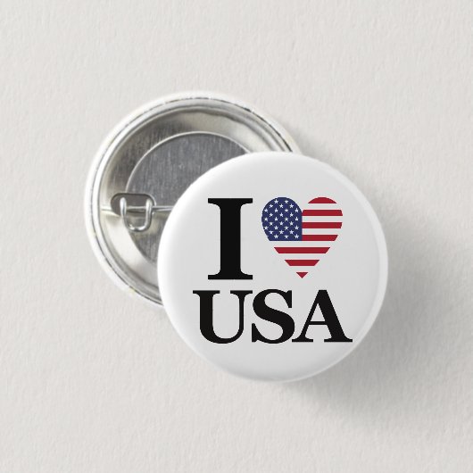 Schaltfläche "I ❤️ USA" Button (Vorne & Hinten)
