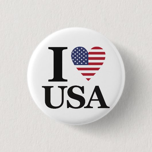 Schaltfläche "I ❤️ USA" Button (Vorderseite)