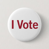 Schaltfläche "Ich stimme zu" - Rot auf Weiß Button (Vorderseite)