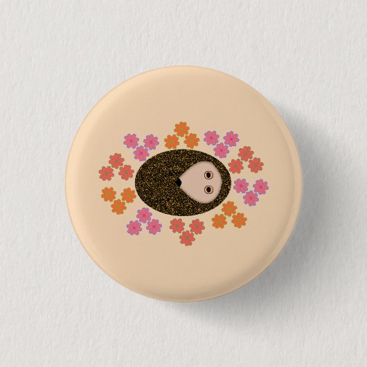 Schaltfläche "Igel und Blume" Button (Vorderseite)