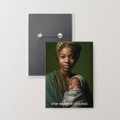 Schaltfläche Ignorante Gewalt stoppen Button (Vorderseite/Rückseite)