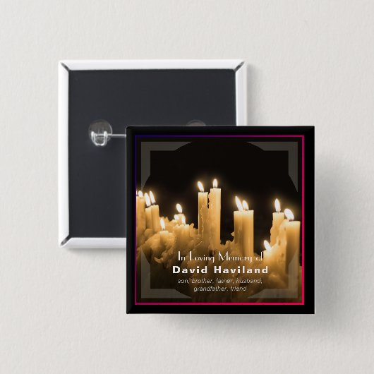 Schaltfläche im Speicher der Kerzen mit Text - HAM Button (Vorne & Hinten)