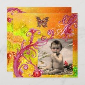 SCHALTFLÄCHE IN GLEICHZEITIGER BABY-BILDSCHIRM EINLADUNG (Vorne/Hinten)