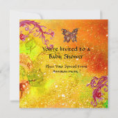 SCHALTFLÄCHE IN GLEICHZEITIGER BABY-BILDSCHIRM EINLADUNG (Rückseite)