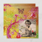 SCHALTFLÄCHE IN GLEICHZEITIGER BABY-BILDSCHIRM EINLADUNG (Vorne/Hinten)