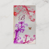 SCHALTFLÄCHE IN GLITZERN 3 MONOGRAMM VISITENKARTE (Rückseite)