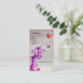 SCHALTFLÄCHE IN GLITZERN 3 MONOGRAMM VISITENKARTE (Stehend Vorderseite)