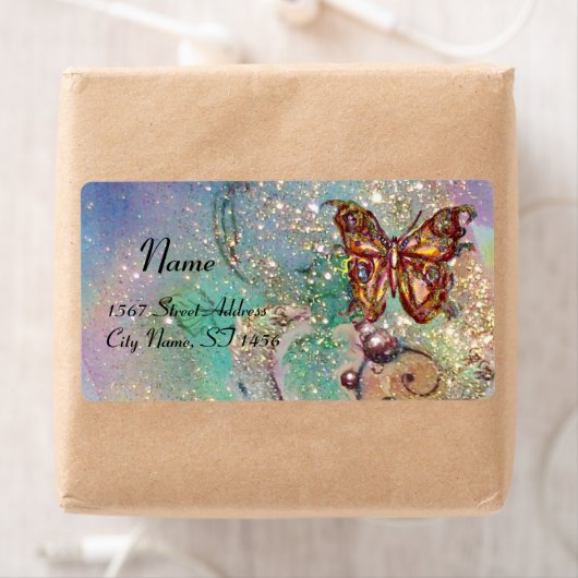 SCHALTFLÄCHE IN GLITZERN, blau-grün (Insitu)