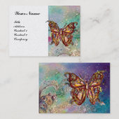 SCHALTFLÄCHE IN GLITZERN Gold Visitenkarte (Vorne/Hinten)