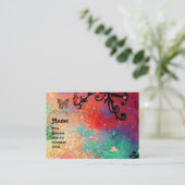 SCHALTFLÄCHE IN GLITZERN MONOGRAM, rosa schwarz Visitenkarte (Stehend Vorderseite)