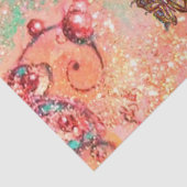 SCHALTFLÄCHE IN GLITZERN, PINK, SCHWARZE WIRBEL MO SEIDENPAPIER (Detail)