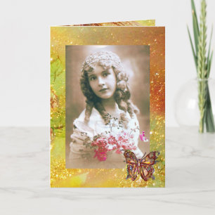 SCHALTFLÄCHE IN GOLD-GLITZERN-Fotovorlage Karte