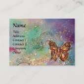 SCHALTFLÄCHE IN GOLD UND BLAUEN GRÜNEN GLITZERN,aq Visitenkarte (Vorderseite)