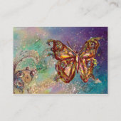 SCHALTFLÄCHE IN GOLD UND BLAUEN GRÜNEN GLITZERN,aq Visitenkarte (Rückseite)