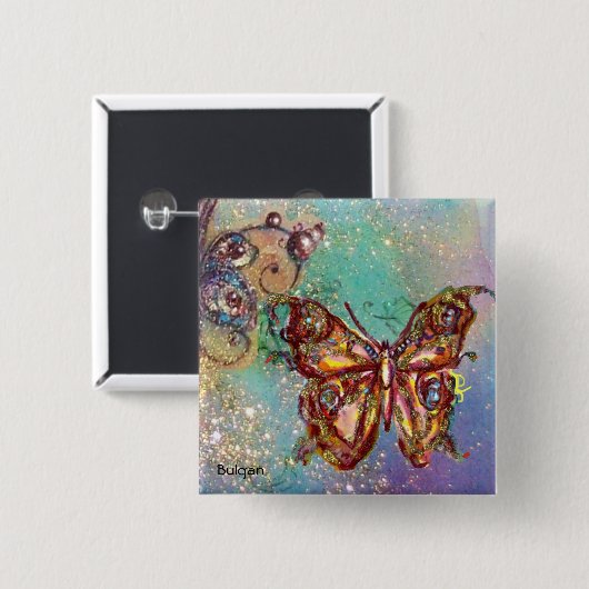 SCHALTFLÄCHE IN GOLDEN GLITZERN BUTTON (Vorne & Hinten)