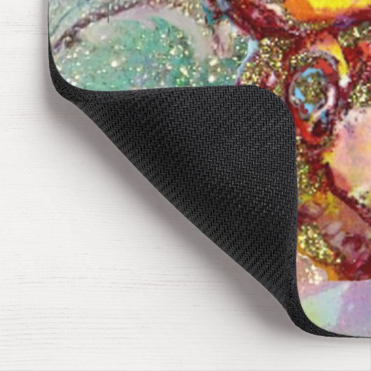 SCHALTFLÄCHE IN GOLDEN GLITZERN MOUSEPAD (Ecke)