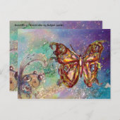 SCHALTFLÄCHE IN GOLDEN GLITZERN POSTKARTE (Vorne/Hinten)