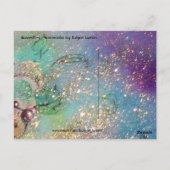 SCHALTFLÄCHE IN GOLDEN GLITZERN POSTKARTE (Rückseite)