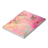 SCHALTFLÄCHE IN PINK FUCHSIA-GLITZERN NOTIZBLOCK (Rotiert)