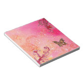 SCHALTFLÄCHE IN PINK FUCHSIA-GLITZERN NOTIZBLOCK (angewinkelt)