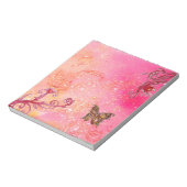 SCHALTFLÄCHE IN PINK FUCHSIA-GLITZERN NOTIZBLOCK (Rotiert)